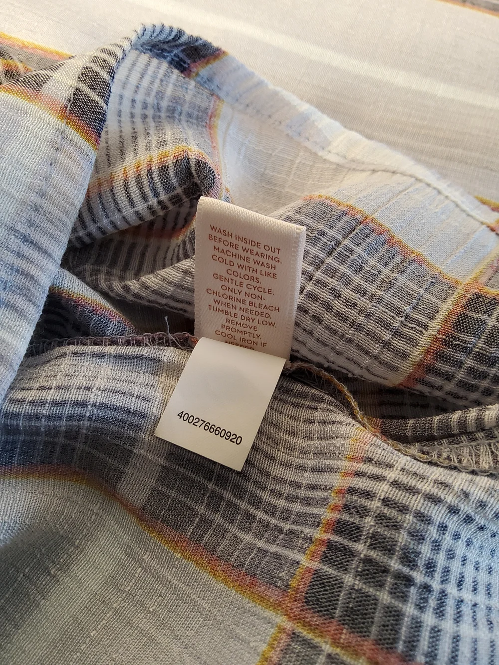 LC Lauren Conrad Light Blue Plaid Square-Neck Blouse - Picture 8 of 9